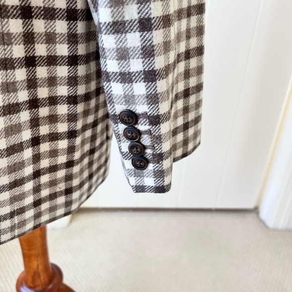 Oversized Madewell Larsen Blazer in Brown Buffalo Check Plaid. Large. SOLD OUT - Picture 5 of 12